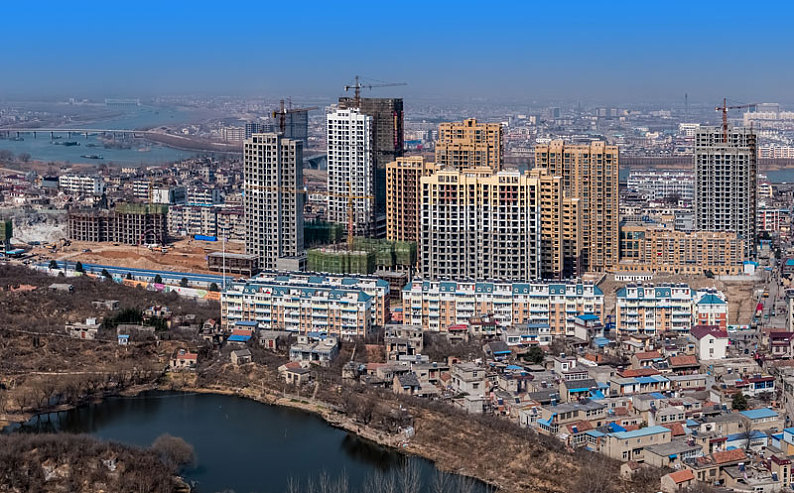 安徽省怀远县都市高楼建筑_图片素材