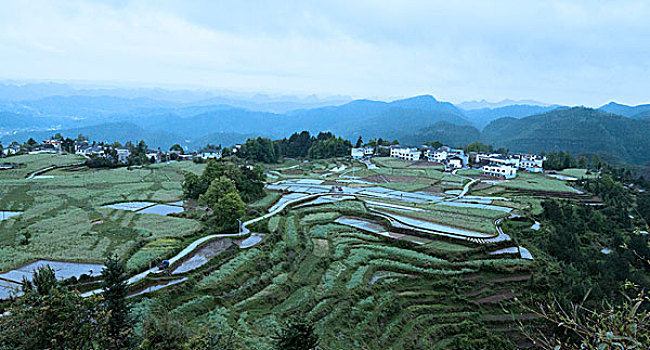 贵阳高坡乡,石门梯田景色美如画