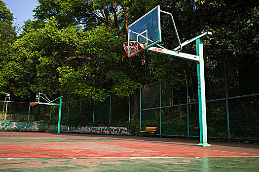 篮球场,篮筐,户外运动,没有人,体育