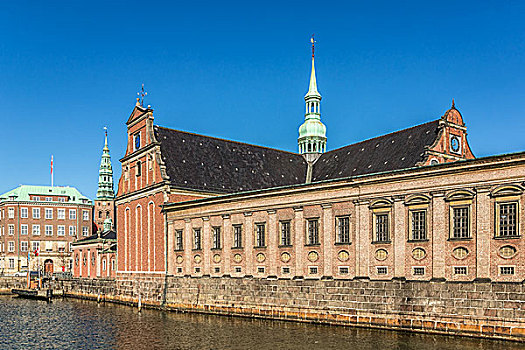 教堂,运河,哥本哈根,丹麦,欧洲