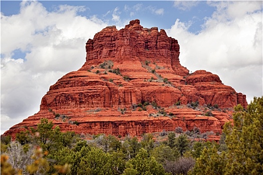 石头,山岗,橙色,红岩峡谷,塞多纳,亚利桑那