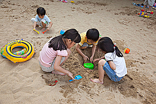 儿童,玩,公园,岛屿,海滩,香港
