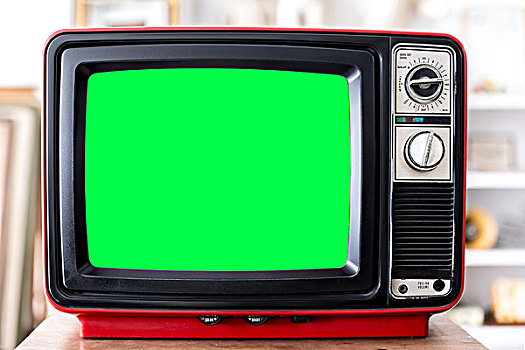 旧式,红色,电视