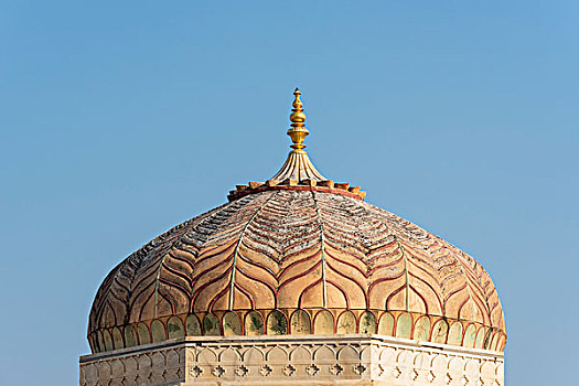 圆顶,琥珀宫,琥珀堡,斋浦尔,拉贾斯坦邦,印度,亚洲
