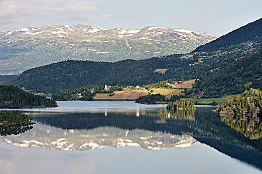斯堪的纳维亚,挪威,风景,湖