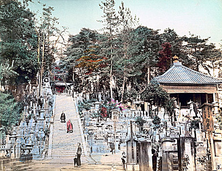 墓地,京都,日本,亚洲