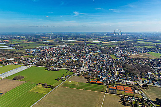 俯视,风景,西部,博特罗普,鲁尔区,北莱茵威斯特伐利亚,德国