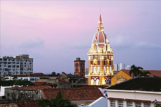 大教堂,屋顶,卡塔赫纳,哥伦比亚