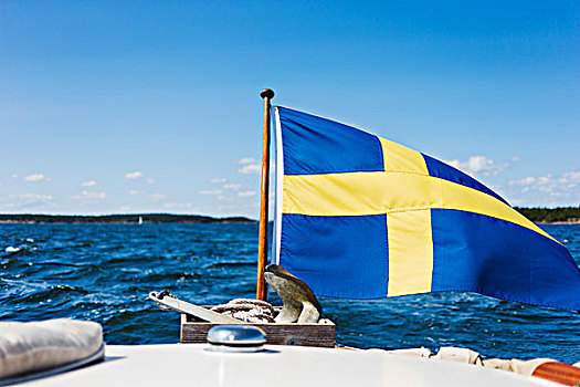 瑞典,旗帜,船