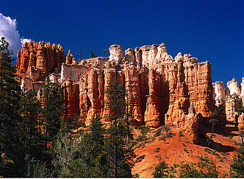怪岩柱,红色,峡谷,荒地,犹他,美国