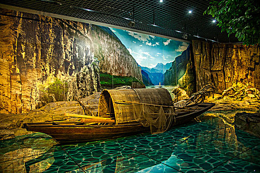重庆三峡博物馆三峡历史厅展示的,壮丽三峡