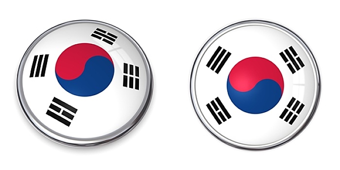 旗帜,扣,韩国
