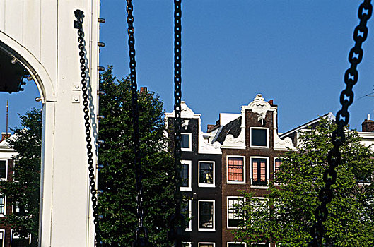 荷兰,阿姆斯特丹,运河,瘦桥