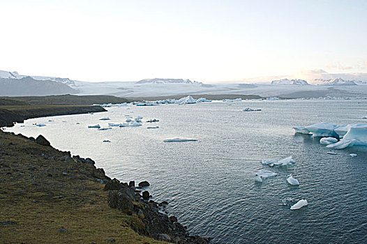 冰,冰山,冰河,泻湖,南,冰岛