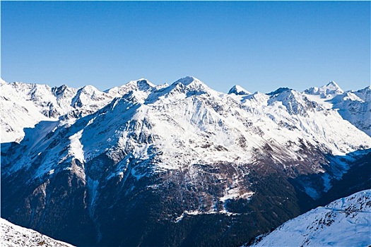 冬季风景,滑雪胜地,阿尔卑斯山
