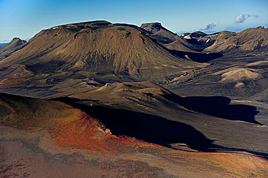 航拍,火山地貌,靠近,兰德玛纳,高地,冰岛,欧洲