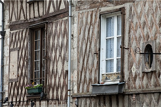 半木结构房屋,布卢瓦,卢瓦尔河谷,法国