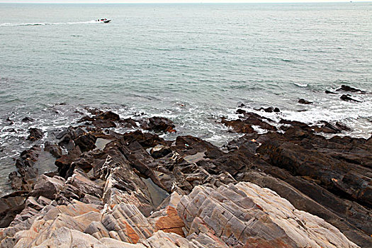 北海,银滩,礁石,沙滩,浴场,游客,海水,海浪,风光,自然,冠头岭,砥柱