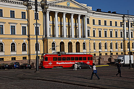 芬兰,赫尔辛基,市场,中央市场,总统府,政府建筑