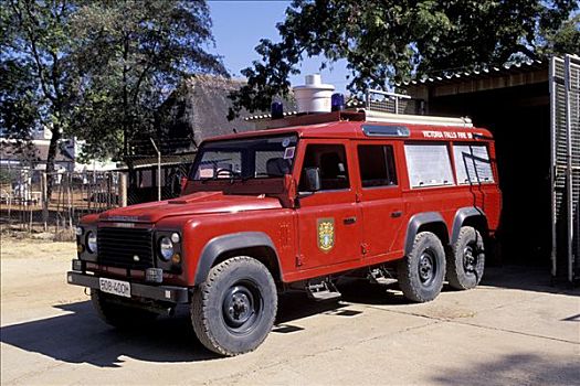 卡车,消防队,维多利亚瀑布,津巴布韦