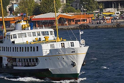 游船,码头,伊斯坦布尔,土耳其