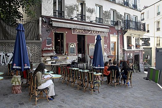 传统,自助餐厅,巴黎,法国