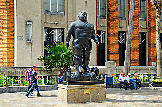 雕塑,艺术家,雕刻师,广场,哥伦比亚,南美,拉丁美洲,北美