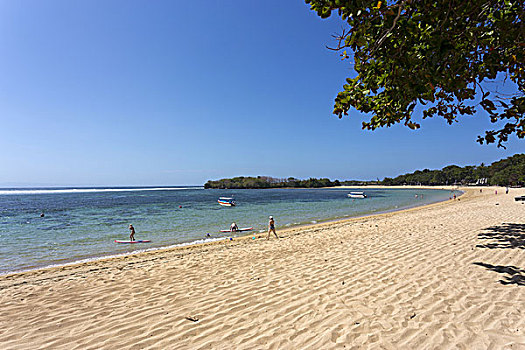 放松,海滩,努沙杜瓦,巴厘岛,印度尼西亚