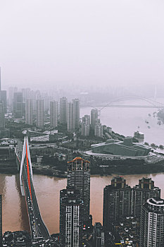 重庆市中心白日全景