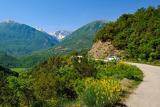 山路,山谷,山村,吉洛卡斯特拉,阿尔巴尼亚,欧洲