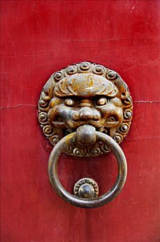 门把手,入口,龙华寺,上海,中国