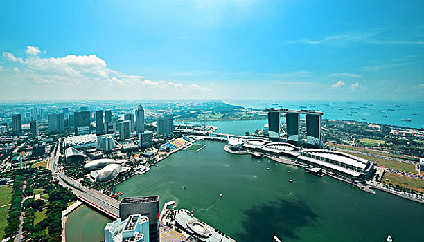 新加坡,天际线,城市,建筑