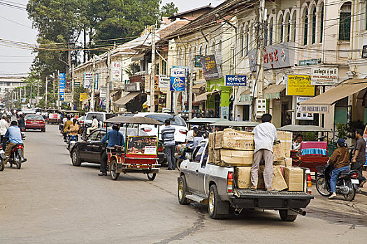 街景,收获,柬埔寨