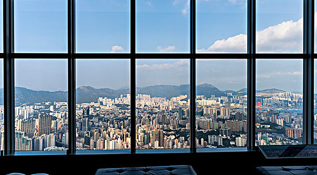 香港大厦,玻璃幕墙与城市风光