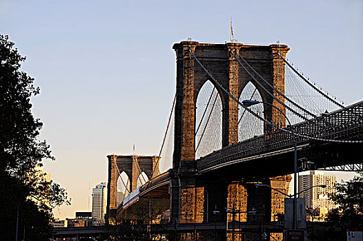 布鲁克林大桥,曼哈顿,纽约,美国,北美