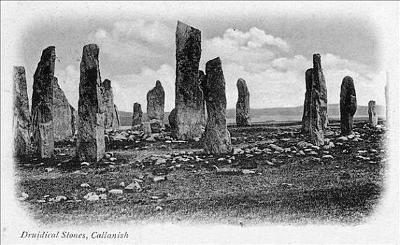 石头,卡拉尼西,刘易斯岛,西部,岛,苏格兰