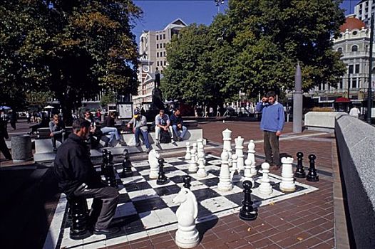 巨大,下棋,大教堂广场
