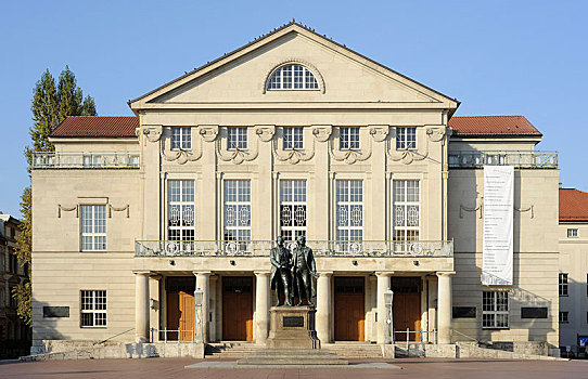 德国,国家剧院,纪念建筑,魏玛,图林根州,欧洲