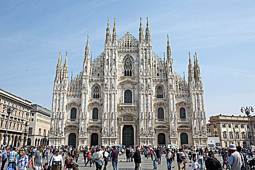 广场,中央教堂,米兰,伦巴第,意大利,欧洲