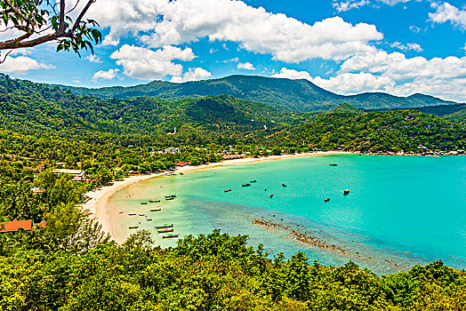 风景,自然风光,沙滩,海滩,青绿色,水,海岸,苏梅岛,苏拉塔尼,泰国,亚洲