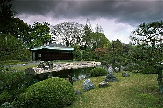 花园,二条城,京都,日本