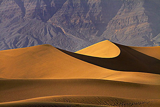 马斯奎特沙丘,葡萄藤,山,靠近,死亡谷国家公园,莫哈维沙漠,加利福尼亚,美国