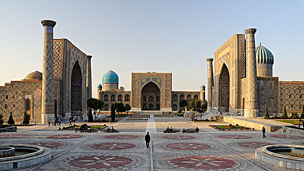 乌兹别克斯坦,撒马尔罕,三个,拉吉斯坦