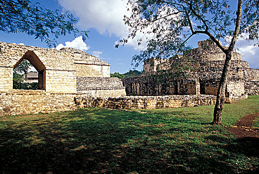 墨西哥,尤卡坦半岛,拱形,遗址,玛雅,文明,世纪