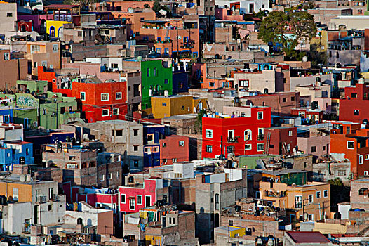 墨西哥,彩色,家,建筑,瓜纳华托