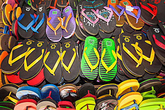 柬埔寨,收获,老,市场,展示,凉鞋