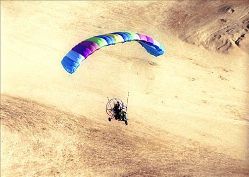 滑伞运动,上方,荒芜,以色列