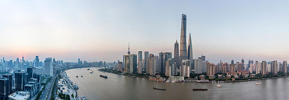 上海,黄浦江,两岸,夜景