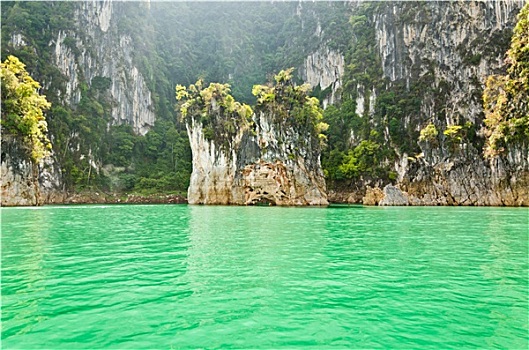 漂亮,岛屿,绿色,湖,桂林,泰国