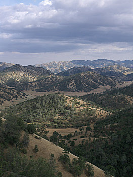 俯视,群山,北加州,加利福尼亚,美国